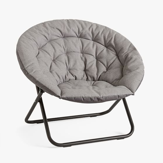 Simple Basketweave Silver Hang-A-Round Chair