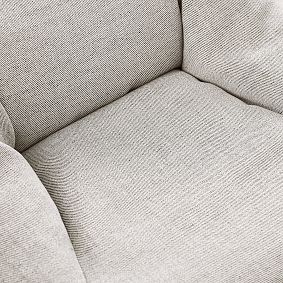 Large Boucle Twill Gravel Modern Bean Bag Lounger