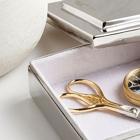 Silver Engravable Keepsake Square Box