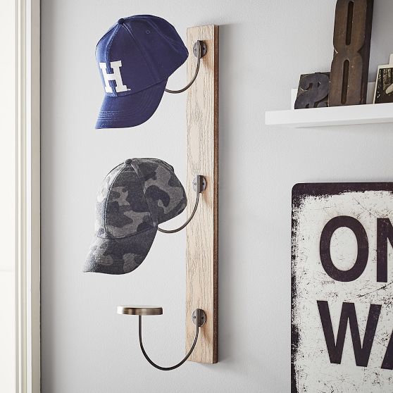 Vertical Hat Storage Wall Hooks