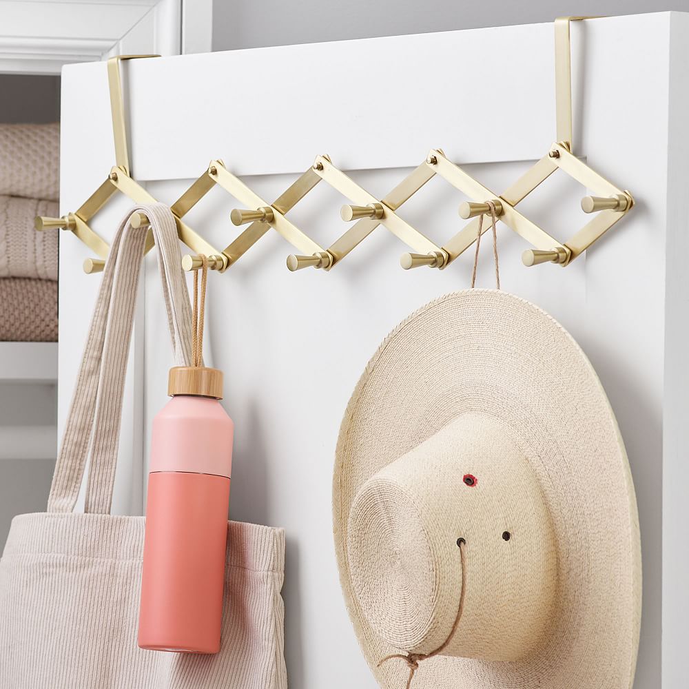Expandable Metal Over-the-Door Hook Rack