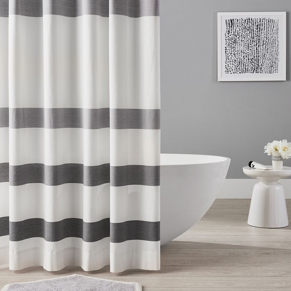 Organic Huntington Stripe Shower Curtain
