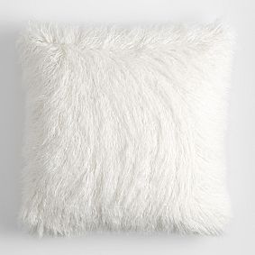 Faux Fur Mongolian Euro Pillow Cover