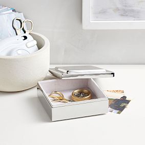 Silver Engravable Keepsake Square Box