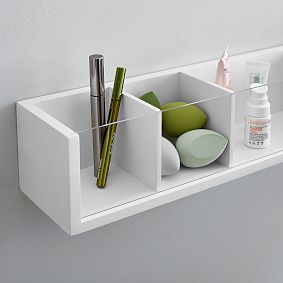 Wood And Acrylic Rectangle Beauty Organizer