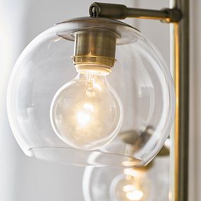 Open Box:  Glass Spotlight Floor Lamp