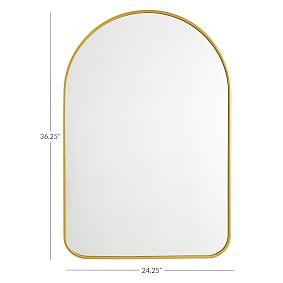 Tuscan Gold Metal Framed Arch Mirror
