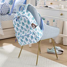 Colby Roller Rabbit Blue Floral Backpack &amp; Water Bottle Bundle