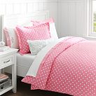 Dottie Duvet Cover, Full/Queen, Bright Pink