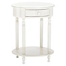 Eclectic Nightstand, Distressed Ivory