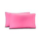 PBteen Classic Essential Pillowcases, Set of Two, Standard, Bright Pink