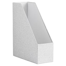 Fabric Desk Accessories, Set of 3, Silver Glitter