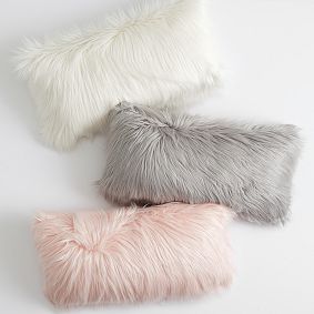 Himalayan Faux-Fur Lumbar Pillow Cover