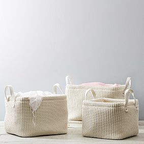 Natural Knit Bins, Set of 3