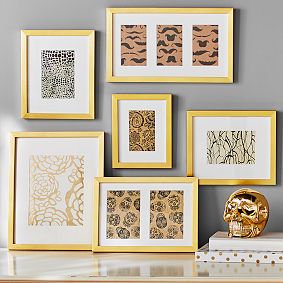 Gallery Frames, Set of 6, Gold