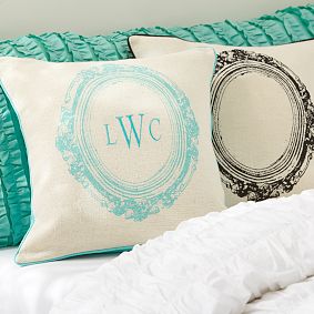 Grain Sack Frame Pillow Cover