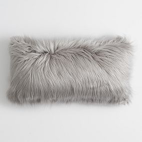 Himalayan Faux-Fur Lumbar Pillow Cover