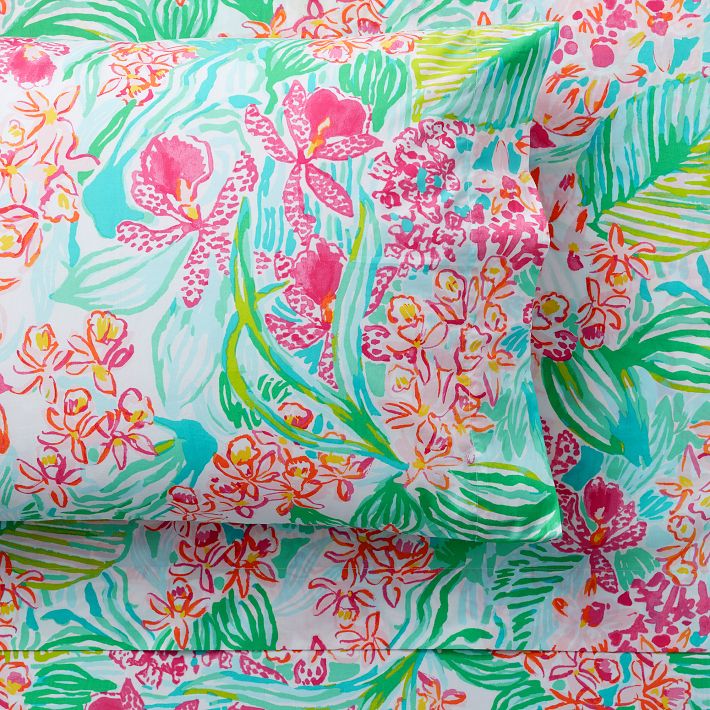 Lilly Pulitzer Orchid Sheet Set | Pottery Barn Teen