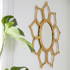Metal Flower Mirror