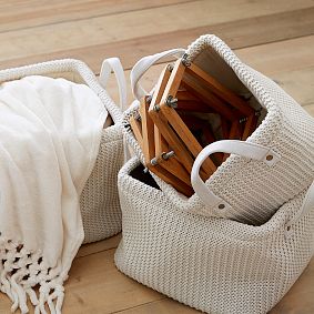 Natural Knit Bins, Set of 3
