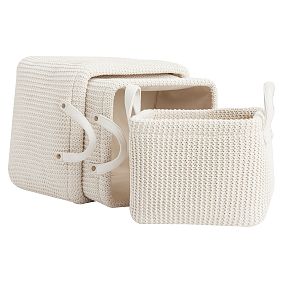 Natural Knit Bins, Set of 3