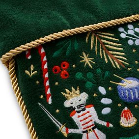 Rifle Paper Co. Nutcracker Embroidered Stocking