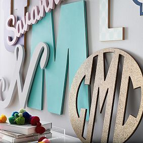 Wooden Cut-Out Script Monogram