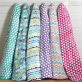 Sweethearts Flannel Duvet Cover, Pink Magenta