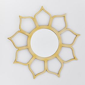 Metal Flower Mirror
