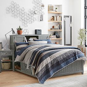 Beadboard Storage Bed &amp; Nighstand Set