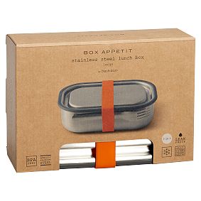 Black &amp; Blum Orange Stainless Steel Lunch Box