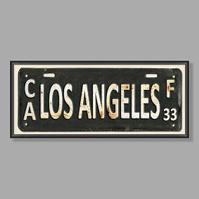 Los Angeles Framed Art, 33.25&quot;x14.25&quot;