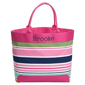 Beach Tote Preppy Stripes