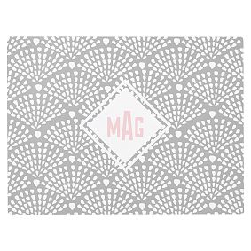 Gray Droplet Arch Personalized Desk Mat