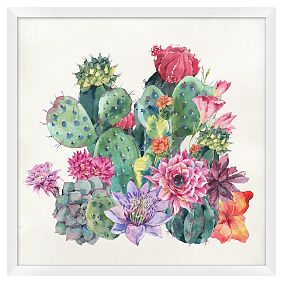 Succulent Framed Art, 20"x20"