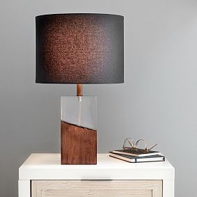 Charred Wood Table Lamp