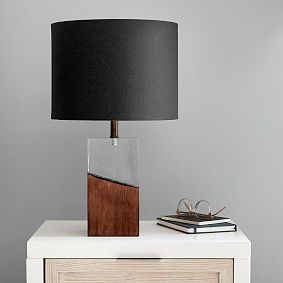 Charred Wood Table Lamp