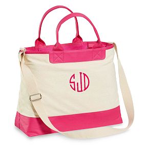 Color Pop Beach Tote, Pink Magenta