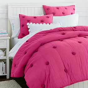 Crinkle Puff Quilt, Pink Magenta