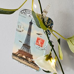 Vine Garland with Fairy Lights &amp; Photo Clips