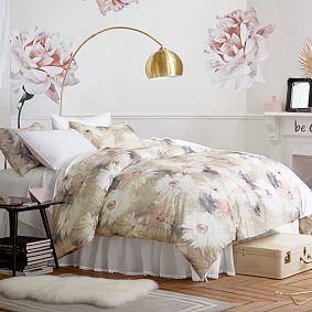 Vintage Daisy Duvet Bedding Set with Duvet Cover, Duvet Insert, Sham, Sheet Set + Pillow Inserts