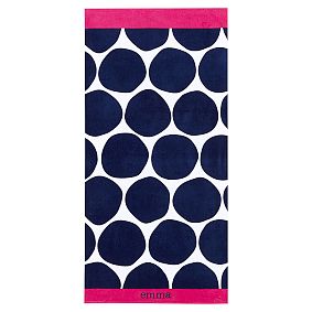 Bubble Dot Beach Towel UPF 50+, Navy