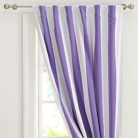 Cottage Stripe Curtain With Blackout Lining