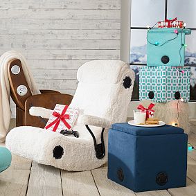 Suede Rockin' Speaker Storage Cube