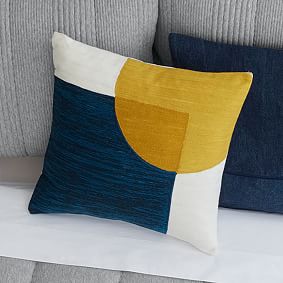 west elm x pbdorm Crewel Overlapping Shapes Pillow Cover