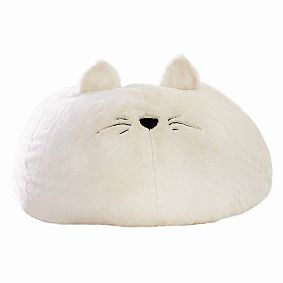 Large Cat Faux-Fur Beanbag