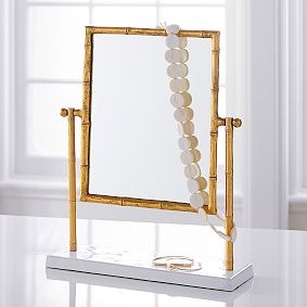 Gold Bamboo Vanity Mirror