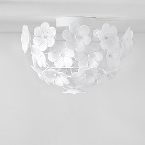 Glass Floral Flush Mount