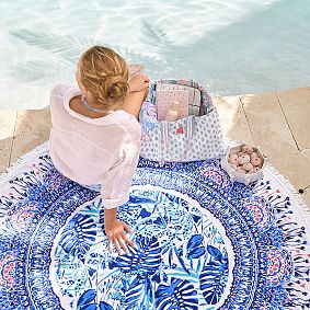 Lilly Pulitzer Garden Round Beach Towel UPF 50+