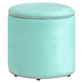 Nailhead Storage Ottoman